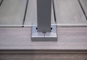 Dekklokk til stolpefot glassrekkverk Aluminium