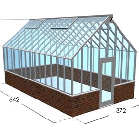Garden Room Classic tredrivhus - Drivhus på mur