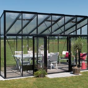View drivhus, svart, 16,4 m²